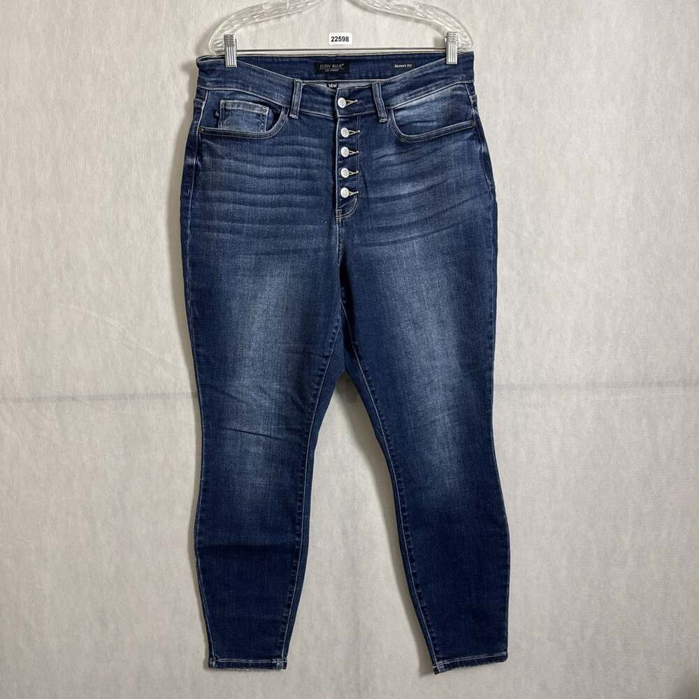 Judy Blue Women's Plus Size 14W Blue Stretch Denim High Waisted  Skinny Jeans